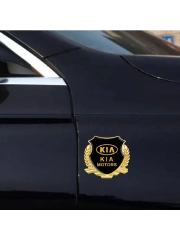 Металлическая эмблема на автомобиль "KIA" самоклеящаяся